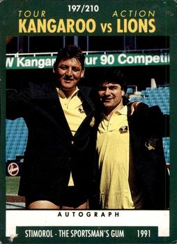 1991 Stimorol NRL #197 Tour Action Kangaroo vs Lions Front